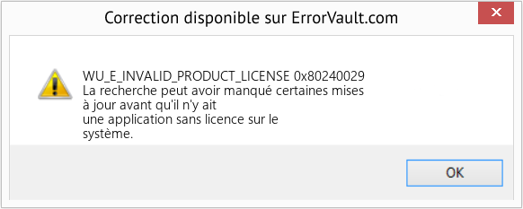 Fix 0x80240029 (Error WU_E_INVALID_PRODUCT_LICENSE)