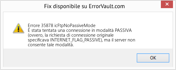 Fix icFtpNoPassiveMode (Error Errore 35878)