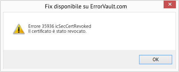 Fix icSecCertRevoked (Error Errore 35936)