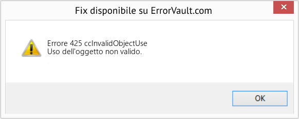 Fix ccInvalidObjectUse (Error Errore 425)