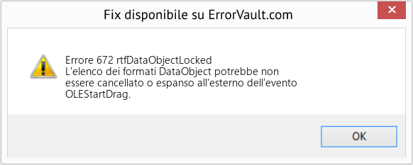 Fix rtfDataObjectLocked (Error Errore 672)