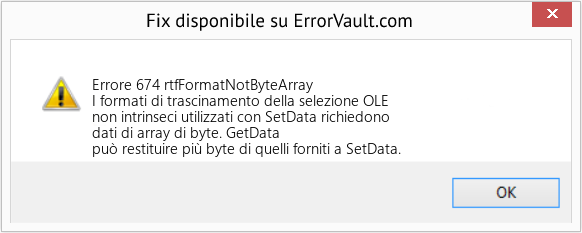 Fix rtfFormatNotByteArray (Error Errore 674)