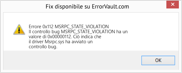 Fix MSRPC_STATE_VIOLATION (Error Errore 0x112)