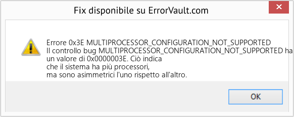 Fix MULTIPROCESSOR_CONFIGURATION_NOT_SUPPORTED (Error Errore 0x3E)