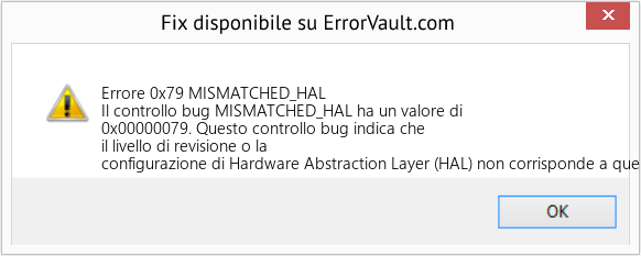 Fix MISMATCHED_HAL (Error Errore 0x79)