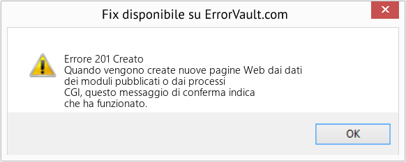 Fix Creato (Error Errore 201)