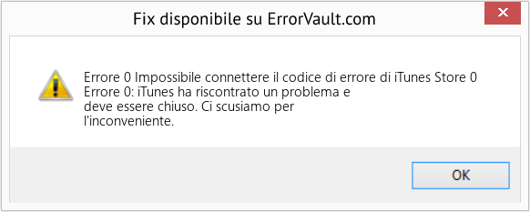 Download Error <?php echo $number; ?> (Impossibile connettere il codice di errore di iTunes Store 0) Repair Tool Fix Impossibile connettere il codice di errore di iTunes Store 0 (Error Codee 0)
