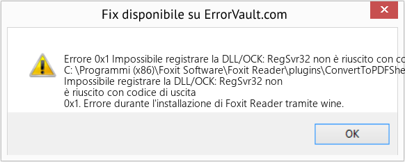 Fix Impossibile registrare la DLL/OCK: RegSvr32 non è riuscito con codice di uscita 0x1 (Error Codee 0x1)