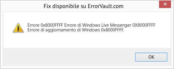 Fix Errore di Windows Live Messenger 0X8000FFFF (Error Codee 0x8000FFFF)