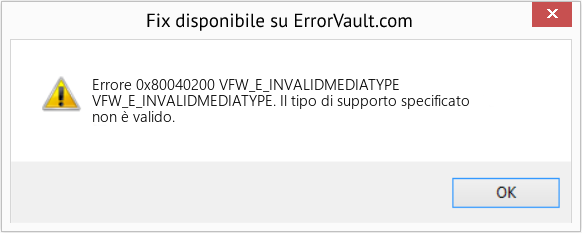 Fix VFW_E_INVALIDMEDIATYPE (Error Codee 0x80040200)