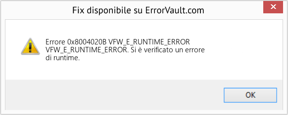 Fix VFW_E_RUNTIME_ERROR (Error Codee 0x8004020B)