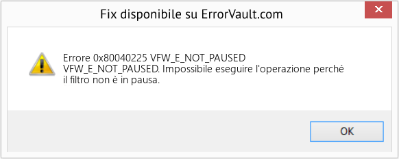 Download Error <?php echo $number; ?> (VFW_E_NOT_PAUSED) Repair Tool Fix VFW_E_NOT_PAUSED (Error Codee 0x80040225)