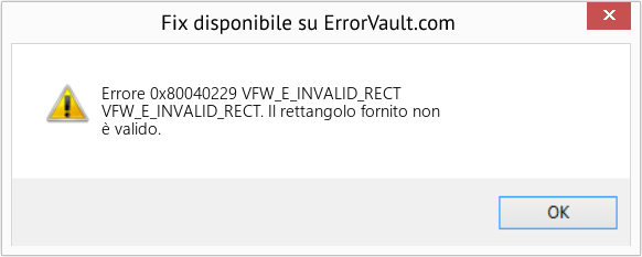Fix VFW_E_INVALID_RECT (Error Codee 0x80040229)