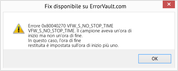 Fix VFW_S_NO_STOP_TIME (Error Codee 0x80040270)