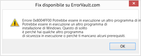 Fix Potrebbe essere in esecuzione un altro programma di installazione di Windows (Error Codee 0x8004FF00)