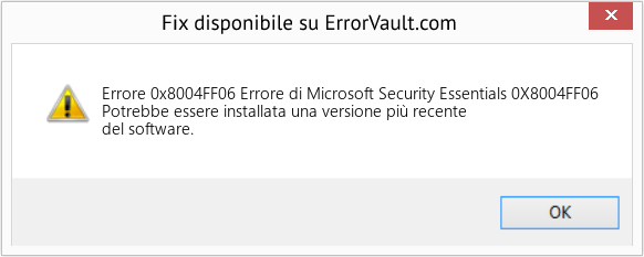Fix Errore di Microsoft Security Essentials 0X8004FF06 (Error Codee 0x8004FF06)