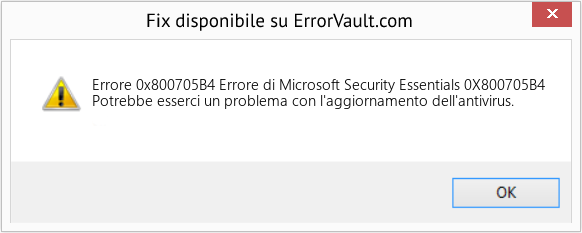 Fix Errore di Microsoft Security Essentials 0X800705B4 (Error Codee 0x800705B4)