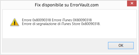 Fix Errore iTunes 0X80090318 (Error Codee 0x80090318)