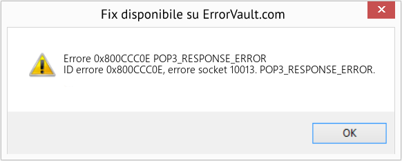 Fix POP3_RESPONSE_ERROR (Error Codee 0x800CCC0E)
