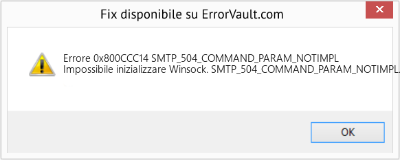 Fix SMTP_504_COMMAND_PARAM_NOTIMPL (Error Codee 0x800CCC14)