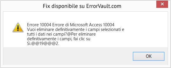 Fix Errore di Microsoft Access 10004 (Error Codee 10004)