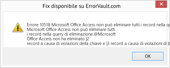 Fix Microsoft Office Access non può eliminare tutti i record nella query di eliminazione (Error Codee 10518)