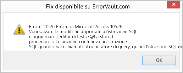 Fix Errore di Microsoft Access 10526 (Error Codee 10526)