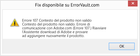 Fix Contesto del prodotto non valido (Error Codee 107)