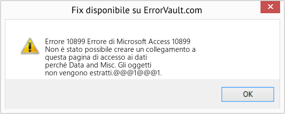 Fix Errore di Microsoft Access 10899 (Error Codee 10899)