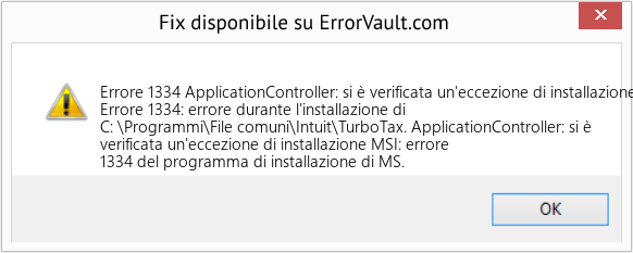 Fix ApplicationController: si è verificata un'eccezione di installazione MSI: errore del programma di installazione MS 1334 (Error Codee 1334)