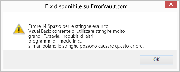 Download Error <?php echo $number; ?> (Spazio per le stringhe esaurito) Repair Tool Fix Spazio per le stringhe esaurito (Error Codee 14)