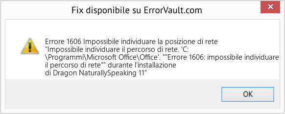 Download Error <?php echo $number; ?> (Impossibile individuare la posizione di rete) Repair Tool Fix Impossibile individuare la posizione di rete (Error Codee 1606)