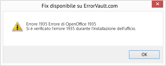Fix Errore di OpenOffice 1935 (Error Codee 1935)