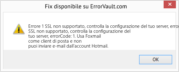 Fix SSL non supportato, controlla la configurazione del tuo server, errorCode: 1 (Error Codee 1)