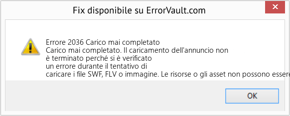 Fix Carico mai completato (Error Codee 2036)