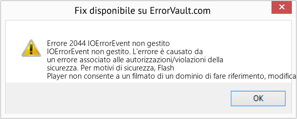 Fix IOErrorEvent non gestito (Error Codee 2044)