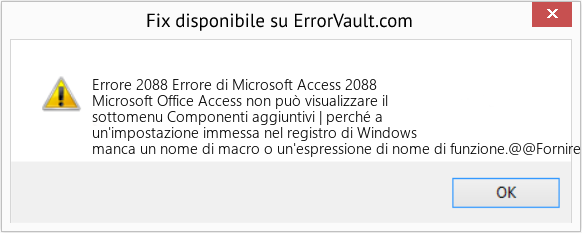 Fix Errore di Microsoft Access 2088 (Error Codee 2088)