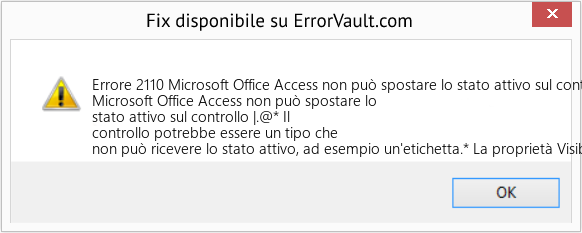 Fix Microsoft Office Access non può spostare lo stato attivo sul controllo | (Error Codee 2110)
