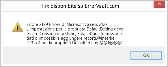 Fix Errore di Microsoft Access 2129 (Error Codee 2129)