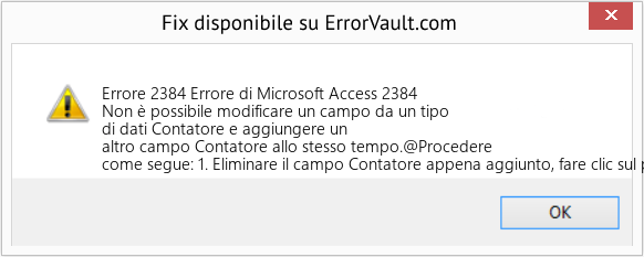 Fix Errore di Microsoft Access 2384 (Error Codee 2384)