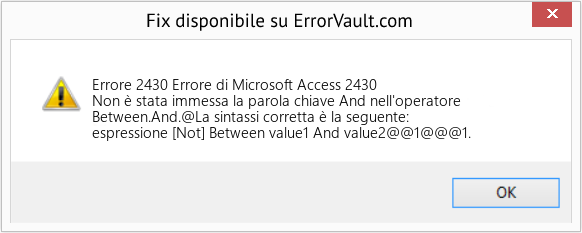 Fix Errore di Microsoft Access 2430 (Error Codee 2430)