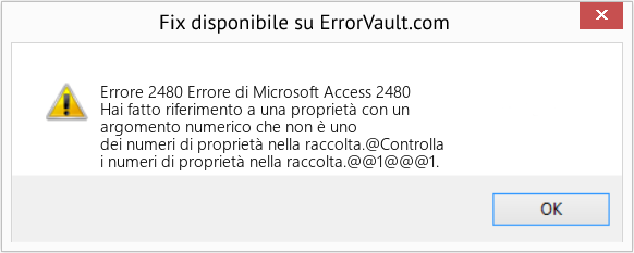 Fix Errore di Microsoft Access 2480 (Error Codee 2480)