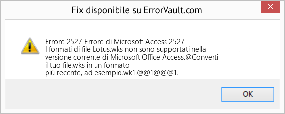 Fix Errore di Microsoft Access 2527 (Error Codee 2527)