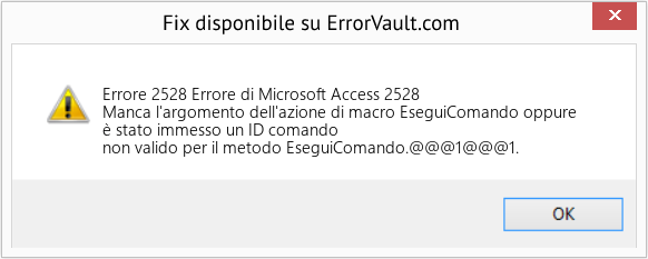 Fix Errore di Microsoft Access 2528 (Error Codee 2528)