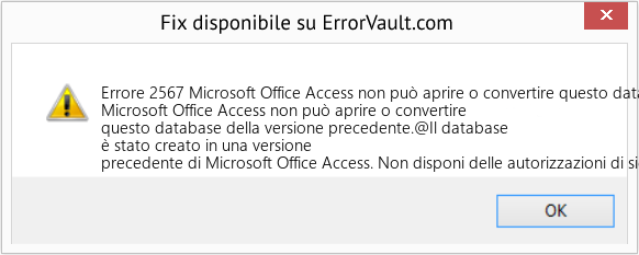 Fix Microsoft Office Access non può aprire o convertire questo database della versione precedente (Error Codee 2567)