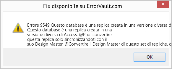 Download Error <?php echo $number; ?> (Questo database è una replica creata in una versione diversa di Access) Repair Tool Fix Questo database è una replica creata in una versione diversa di Access (Error Codee 9549)