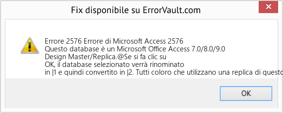 Fix Errore di Microsoft Access 2576 (Error Codee 2576)