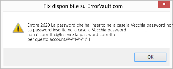 Fix La password che hai inserito nella casella Vecchia password non è corretta (Error Codee 2620)