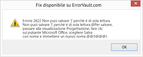 Fix Non puoi salvare '|' perché è di sola lettura (Error Codee 2622)