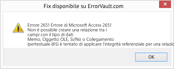 Fix Errore di Microsoft Access 2651 (Error Codee 2651)